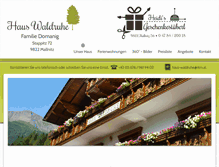 Tablet Screenshot of haus-waldruhe.peak.at